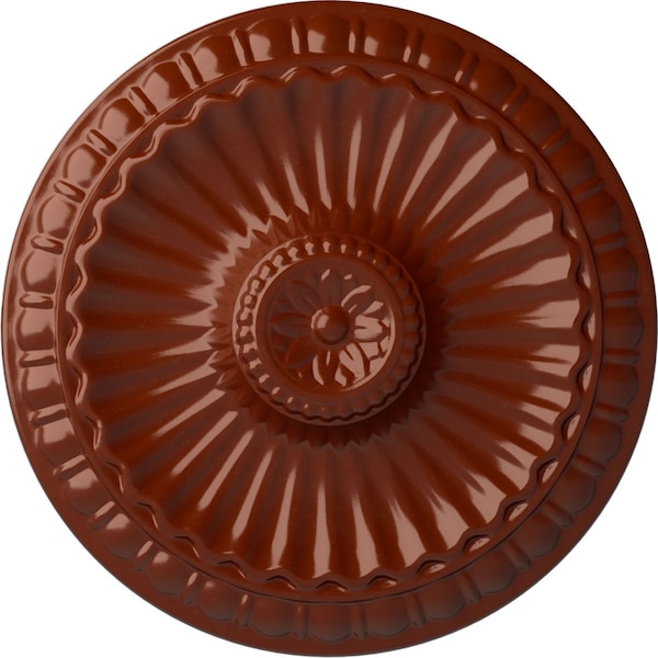 Ekena Millwork Linus Ceiling Medallion, Hand-Painted Firebrick, 11 1/4"OD x 1 1/8"P CM11LIFIF - main